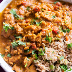 Instant Pot Vegan Coconut Chicken Curry With Soy Curls