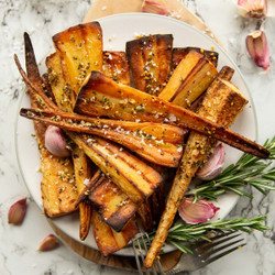 Rosemary Garlic Roasted Parsnips
