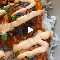 Chicken Bowl &amp; Shawarma Sauce Over Rice