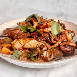 Malay-style Squid, Prawns And Clams seafood
