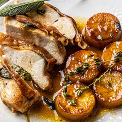 Fondant Potatoes With Chicken
