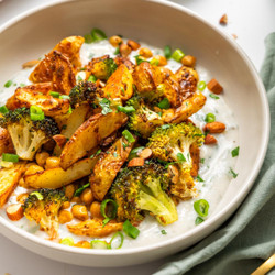 Roasted Potato Bowl With Garlic Confit Sauce