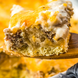 Sausage Biscuits And Gravy Casserole