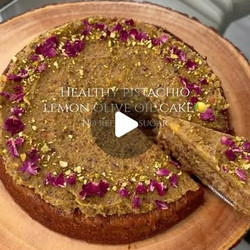 Healthy Pistachio Lemon Olive Oil Cake