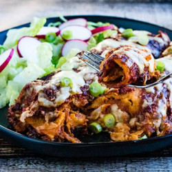 Chicken Enchiladas With Black Beans And Easy Enchilada Sauce