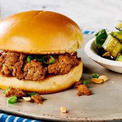 Dan Dan Sliders With Cucumber Salad
