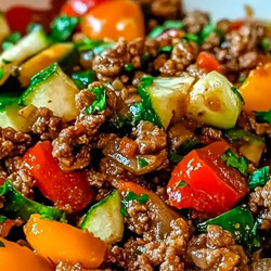 Mediterranean Ground Beef Stir Fry