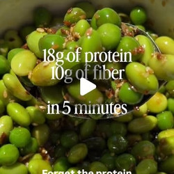 High Protein, High Fiber Edamame And Pea Bowl