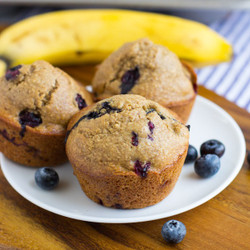 Flourless Blueberry Banana Muffins