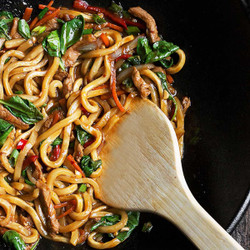 20 Minute Spicy Pork Udon Stir Fry