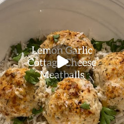 Lemon Garlic Cottage Cheese Meatballs