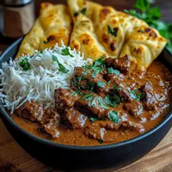 Fragrant Slow-cooked Beef Curry With Creamy Coconut And Garlic Naan