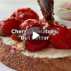 Broiled Cherry Tomatoes With Ricotta On Toast
