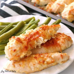 Five Minute Garlic Parmesan Chicken Tenders