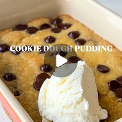 Eggless Cookie Dough Pudding