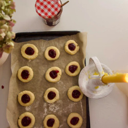 Sourdough Discard Jam Thumbprint Cookies