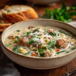 Creamy Parmesan Italian Sausage Ditalini Soup