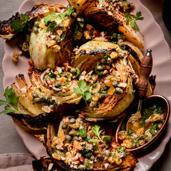 Pan Roasted Cabbage w Dijon Sauce