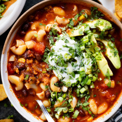 Simple Macaroni Taco Soup