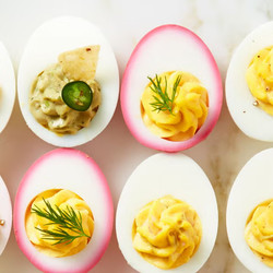 Beet-pickled Deviled Eggs