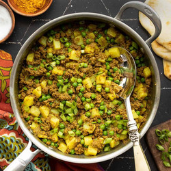 Curried Ground Beef With Peas And Potatoes