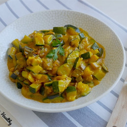 Curry D'aubergine Et Courgette
