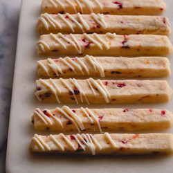 Orange Cranberry Shortbread Cookies