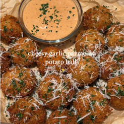 Cheesy Crispy Garlic Parmesan Potato Balls