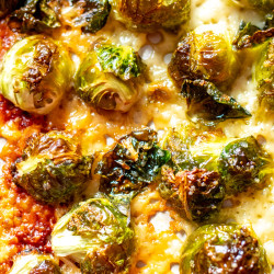 Crispy Parmesan Crusted Brussels Sprouts Recipe