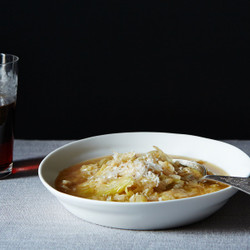 Marcella Hazan's Rice &amp; Smothered Cabbage Soup