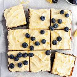 Lemon Blueberry Zucchini Cake With Lemon Frosting