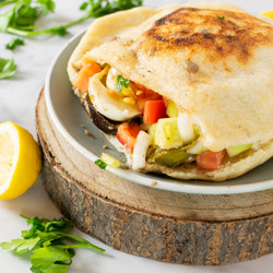 Sabich (roasted Eggplant Sandwich With Hummus)