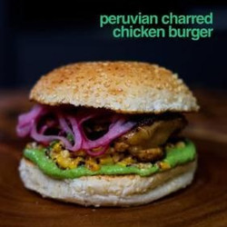 Peruvian Charred Chicken Burger