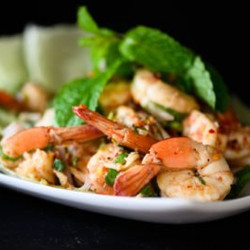 Recette Thaï Salade De Crevettes À La Citronnelle Et À La Menthe