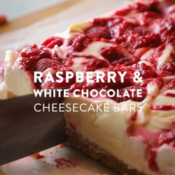 Raspberry &amp; White Chocolate Cheesecake Bars - Donal Skehan