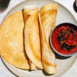 Homestyle Dosas With Tomato Chutney