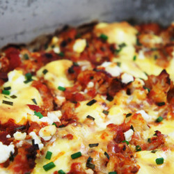 Roasted Cauliflower Gratin With Tomatoes And Goat Cheese