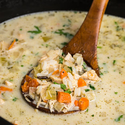 Leftover Turkey Wild Rice Soup