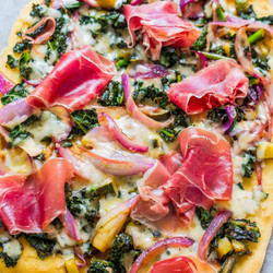 Prosciutto And Balsamic Greens Flatbread