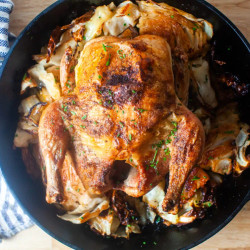 Roast Chicken With Schmaltzy Cabbage