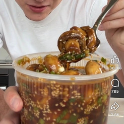 Mushrooms quick soy marinade