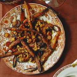 Spiced, Butter-roasted Carrots With Walnuts
