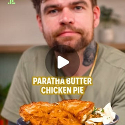 Butter Chicken Paratha Pie