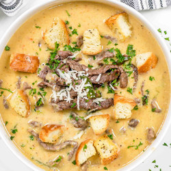 Philly Cheesesteak Soup