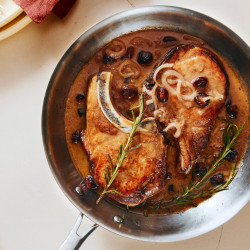 Rosemary And Dried Cherry Pork Chops