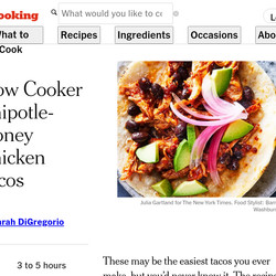 Slow Cooker Chipotle-honey Chicken Tacos