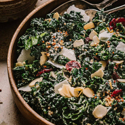 The Ultimate Kale Salad With Tahini Lemon Dressing