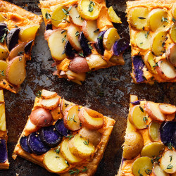 Potato Tart With Goat Cheese And Thyme