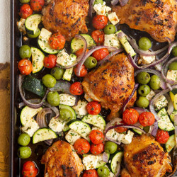 Mediterranean Sheet Pan Chicken or tofu