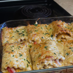 Cajun Chicken Lasagna Roll Ups